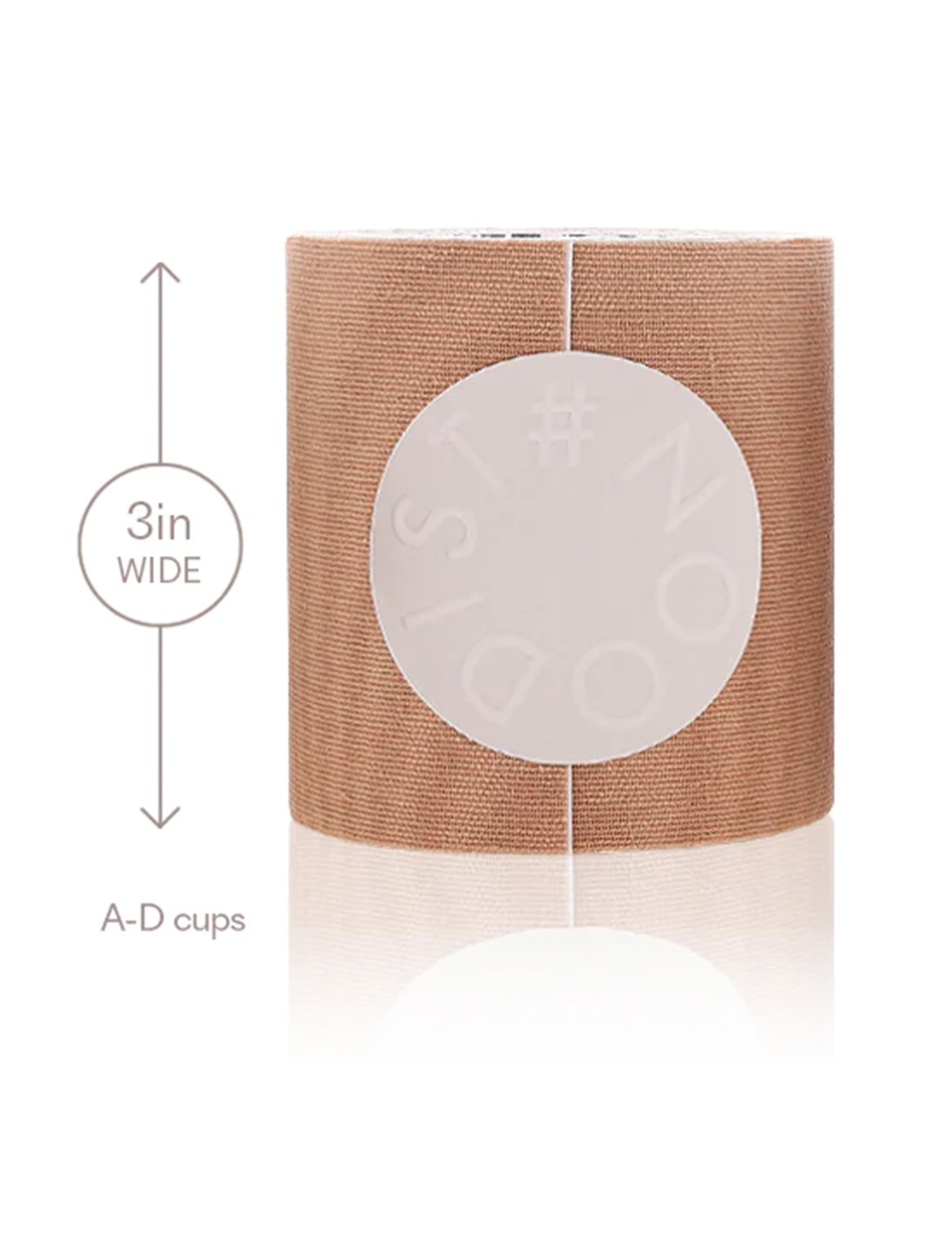 Shape Tape Adhesive Breast Tape shown front-facing against a light gray background – No. 5 Soft Tan – view 5 of 17