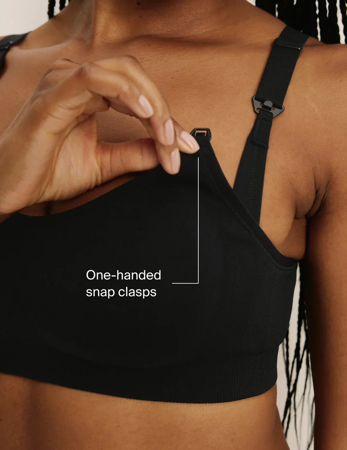 One-handed snap clasps – Black – view 11 of 15