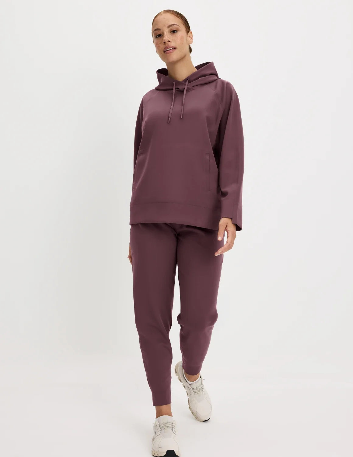 Front view of model wearing the CloudCut™ Hoodie highlighting the coverage and fit – Dahlia – view 11 of 15