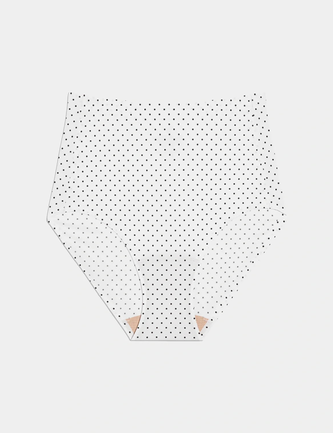 Essential No-Show High Rise shown front-facing against a light gray background – White with Black Polka Dot – view 6 of 32