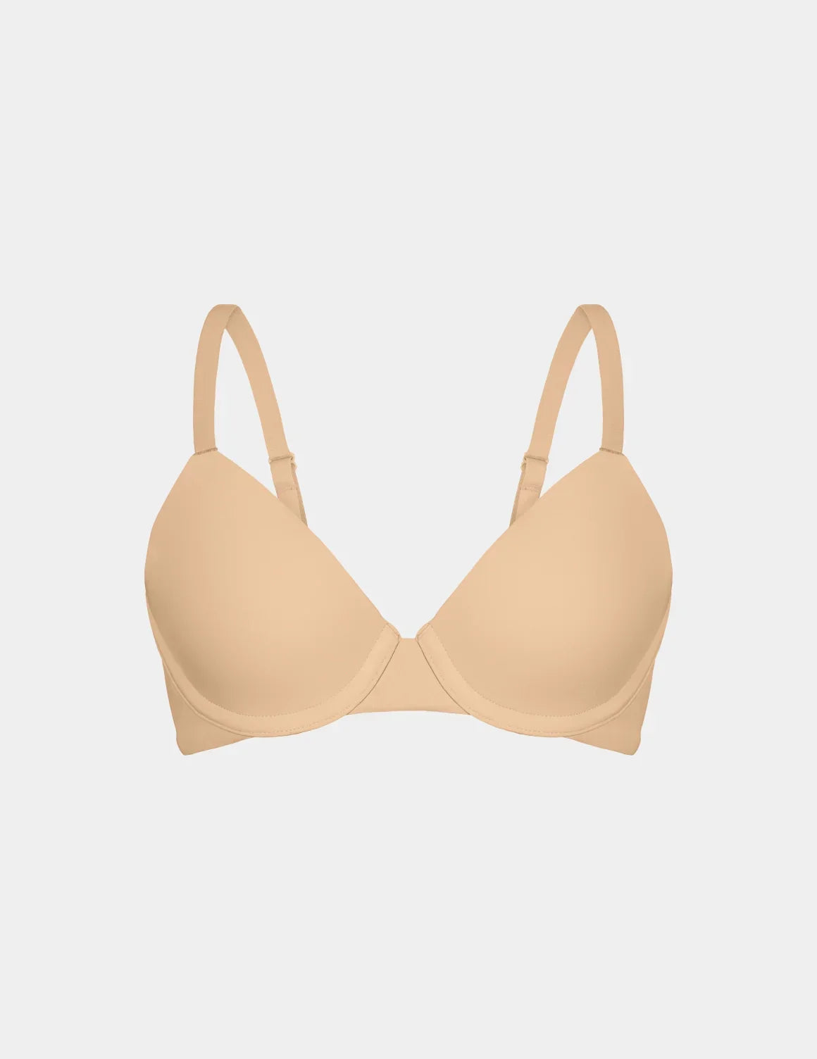 View of FreeFlex™ Demi Bra shown front-facing against a light gray background – Warm Sand – view 11 of 42