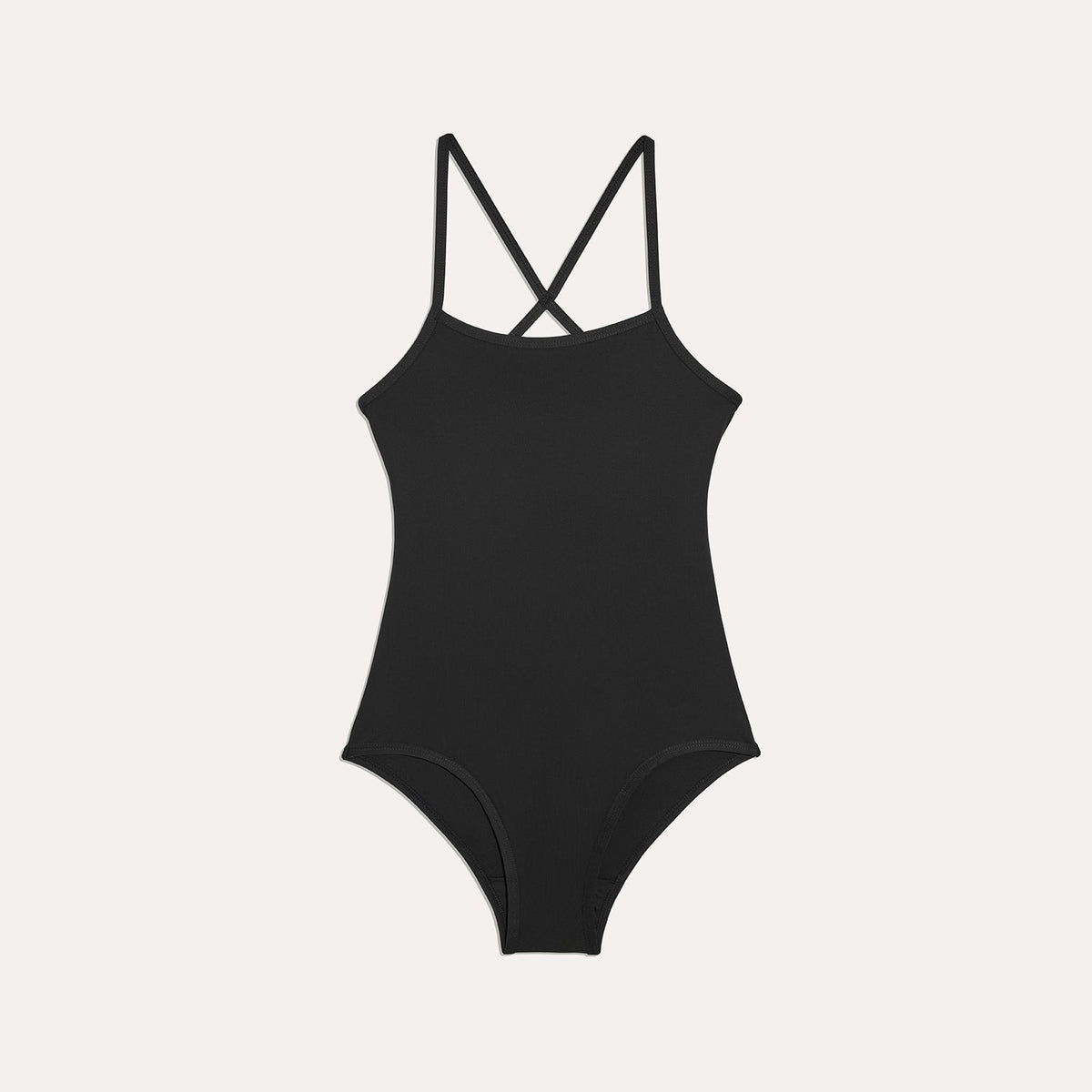 Teen Period Swim Freestyle One-Piece shown front-facing against a light gray background – Black – view 7 of 37