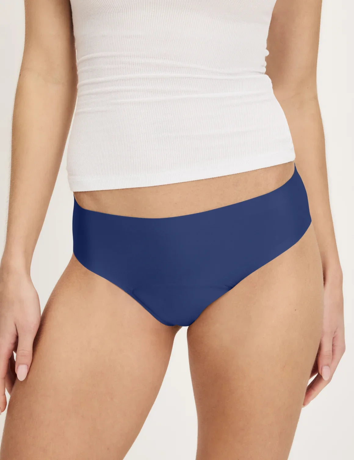 Front view of model wearing the Teen Super Leakproof® No-Show Bikini highlighting the coverage and smooth fit – Night Sky – view 8 of 49