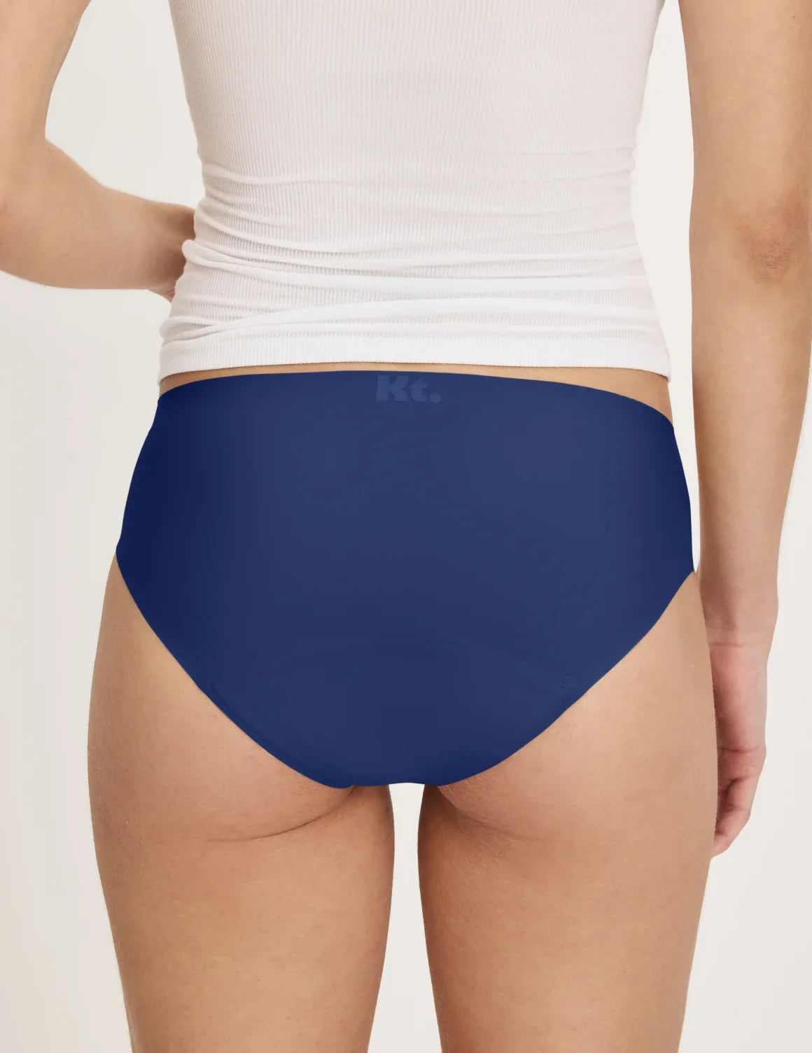 Back view of model wearing the Teen Super Leakproof® No-Show Bikini highlighting the coverage and smooth fit – Night Sky – view 7 of 49