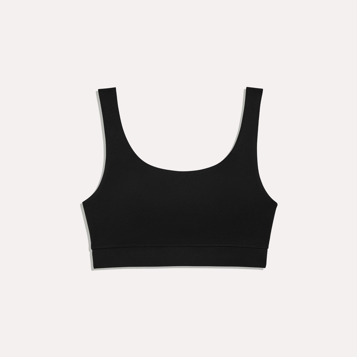 Teen Double Scoop Bikini Top shown front-facing against a light gray background – Black – view 5 of 62