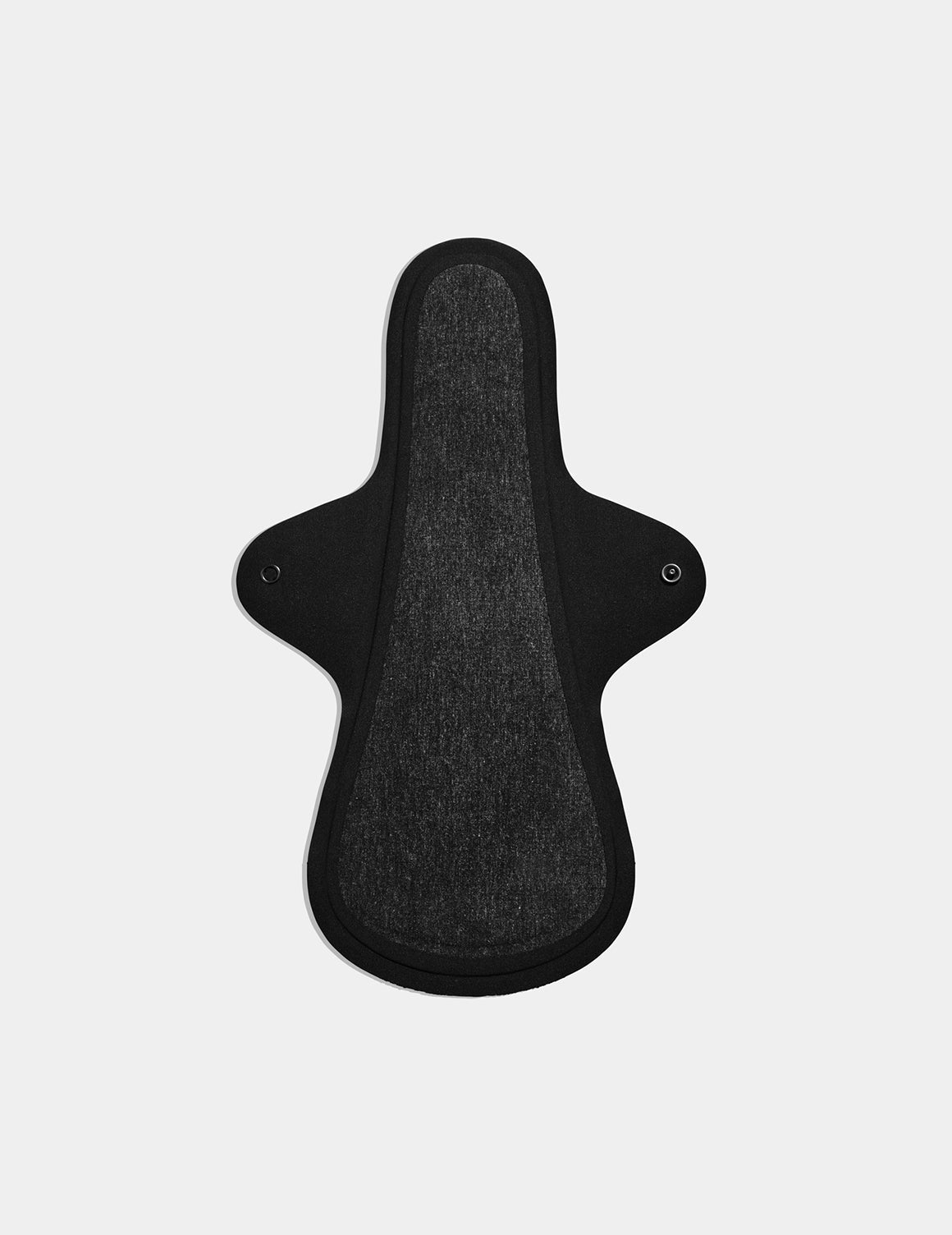 Super Leakproof® Reusable Snap Pads shown front-facing against a light gray background – Black – view 1 of 4