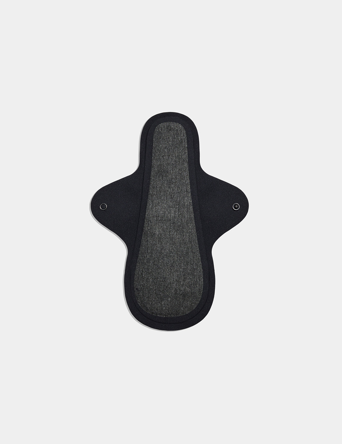 Super Leakproof® Reusable Snap Pads shown front-facing against a light gray background – Black – view 3 of 5