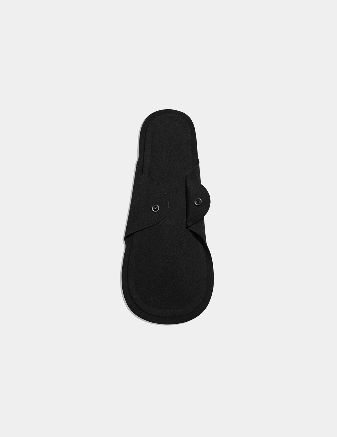 Super Leakproof® Reusable Snap Pads shown front-facing against a light gray background – Black – view 4 of 5