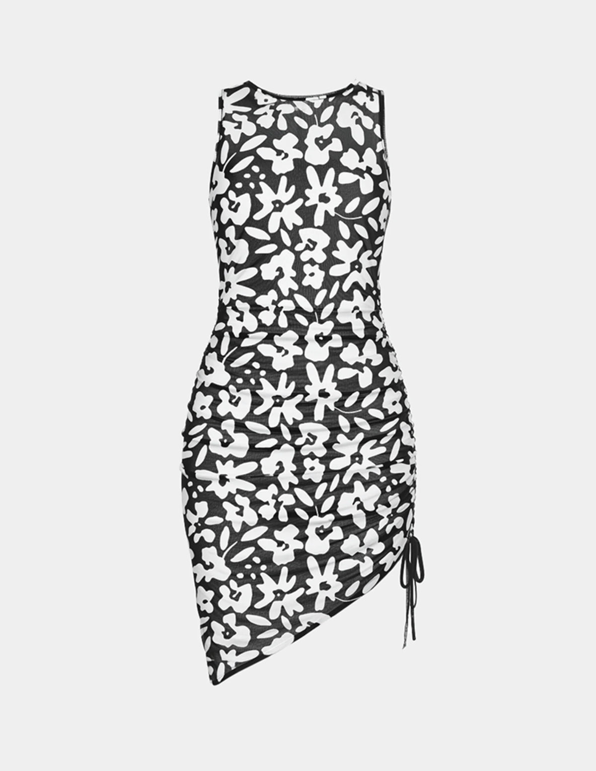 Mesh Short Dress shown front-facing against a light gray background – Jasmine Dusk – view 5 of 7