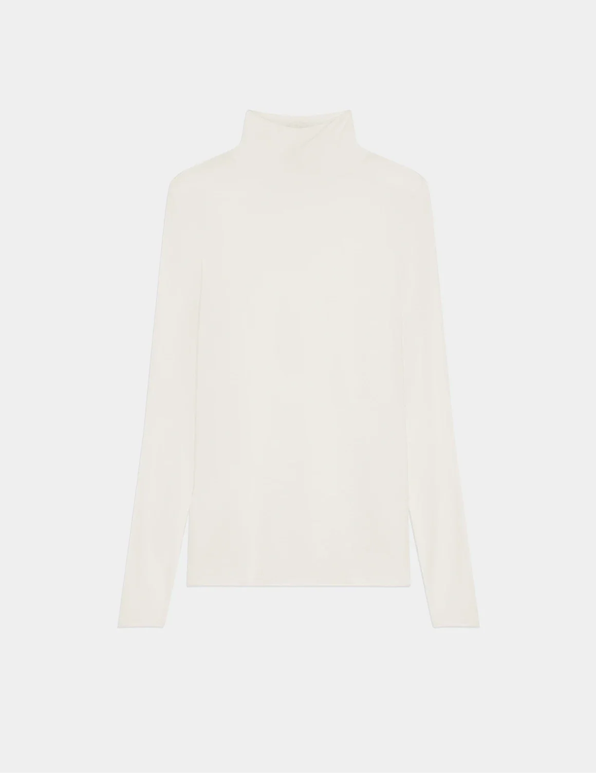 Cashmere Mist Turtleneck shown front-facing against a light gray background – Ivory – view 4 of 9