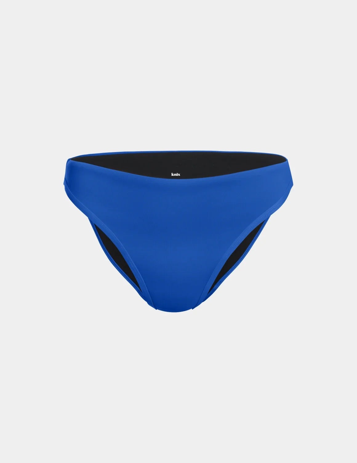 Leakproof Sculpt Bikini Swim Bottom shown front-facing against a light gray background – Riviera Blue – view 2 of 14