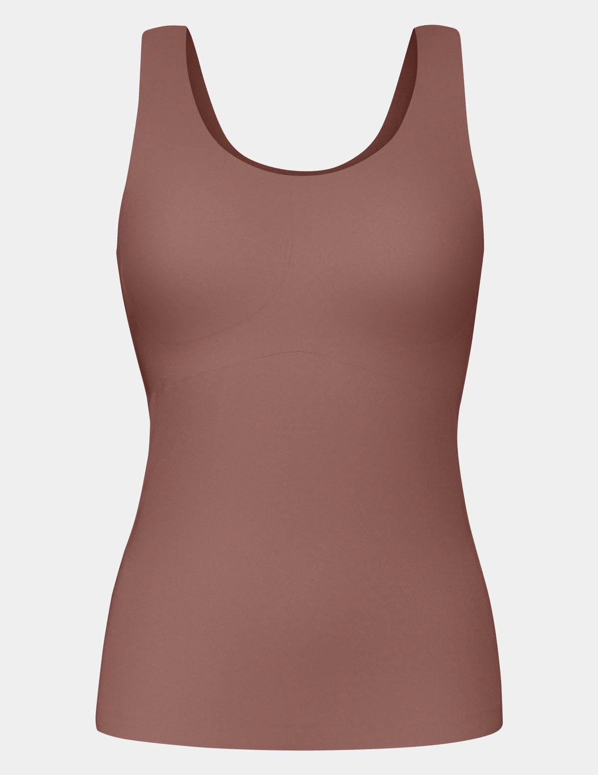 LuxeLift Scoop Neck Tank shown front-facing against a light gray background – Sola – view 7 of 20