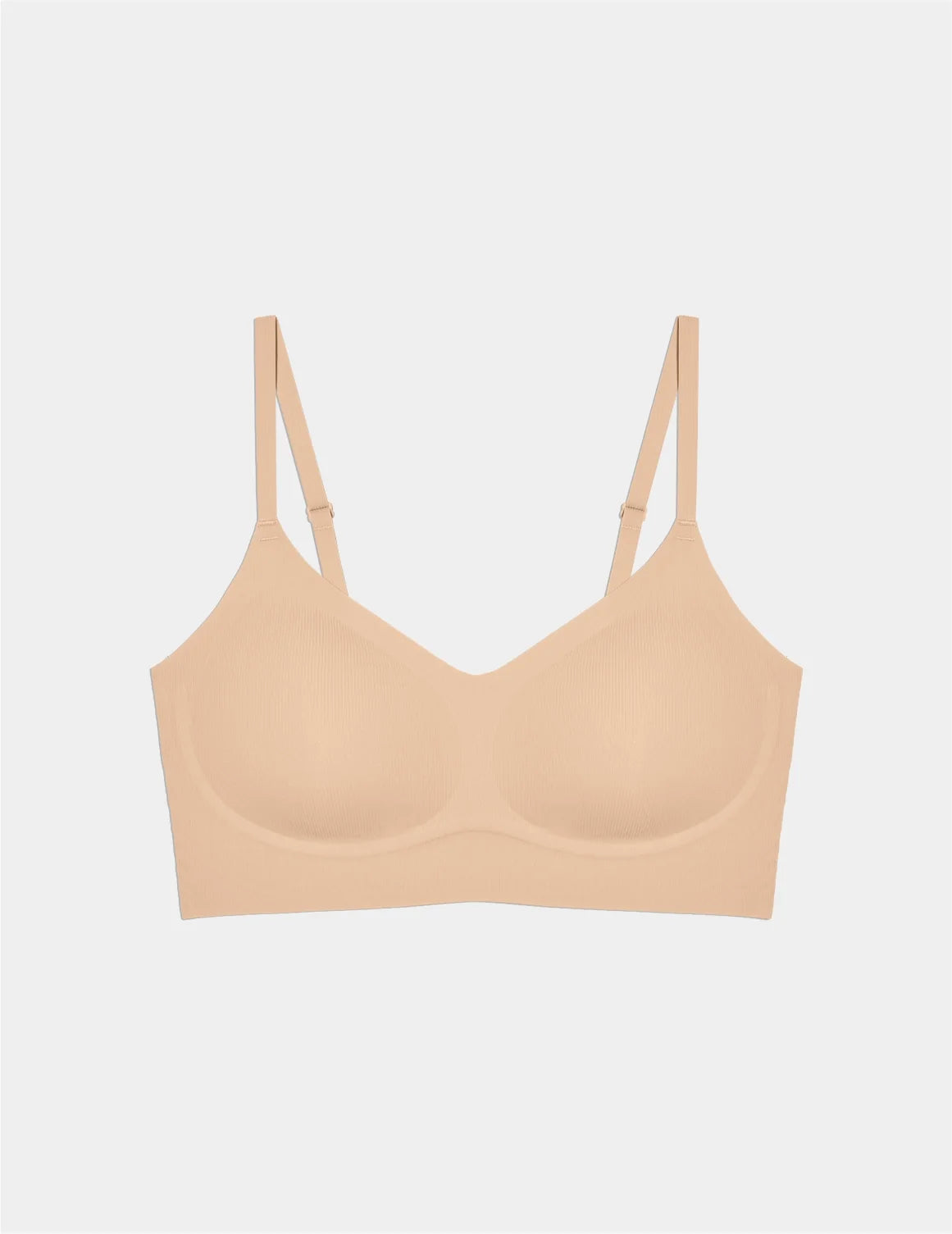 View of Teen On-The-Daily Bra shown front-facing against a light gray background – Warm Sand – view 12 of 16