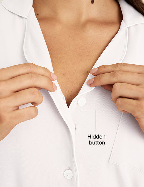 Close-up of hidden button design for a supportive fit – White – view 12 of 27