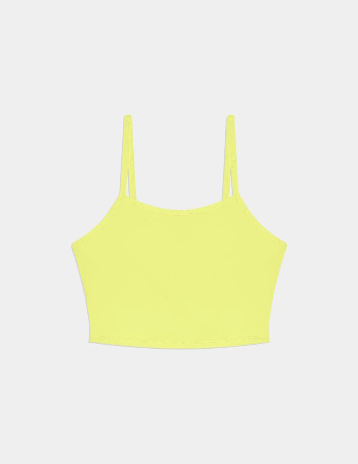 Teen Scoop Tankini Top shown front-facing against a light gray background – Lemon Drop – view 10 of 16