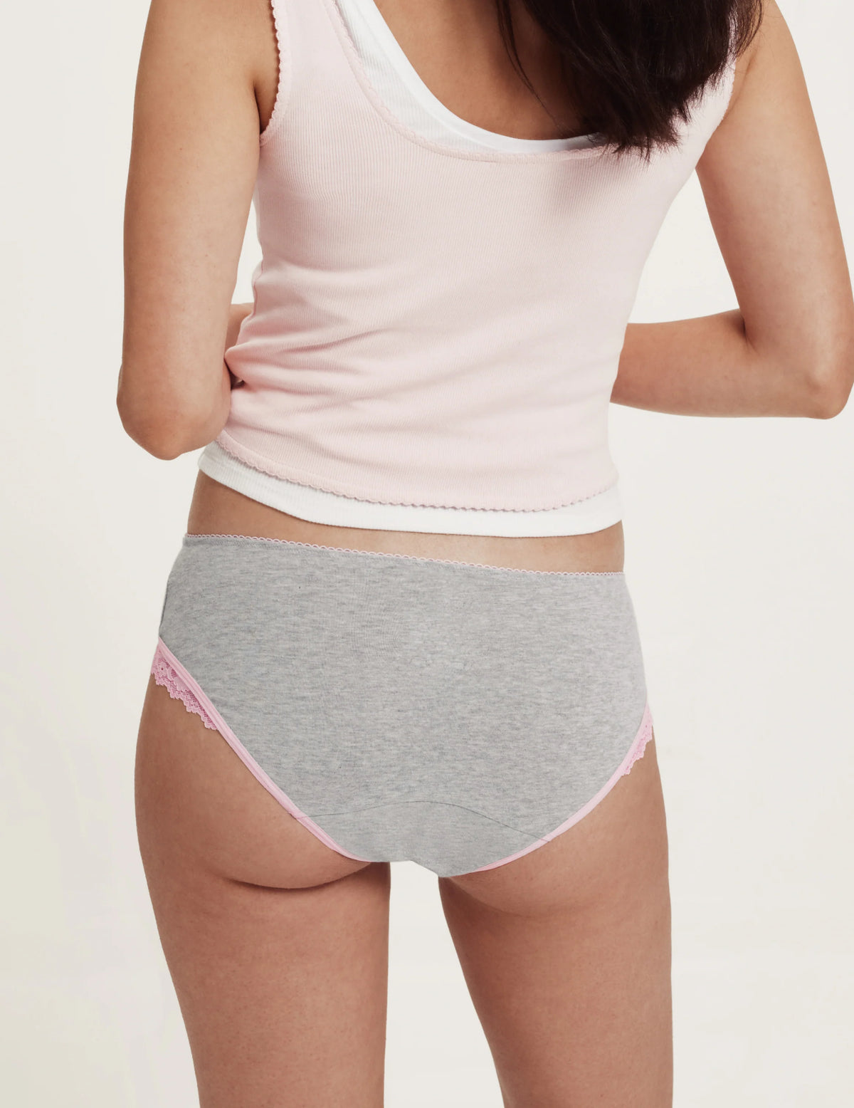 Teen Light Leakproof Cotton Bikini Underwear – Heather Grey – view 3 of 17
