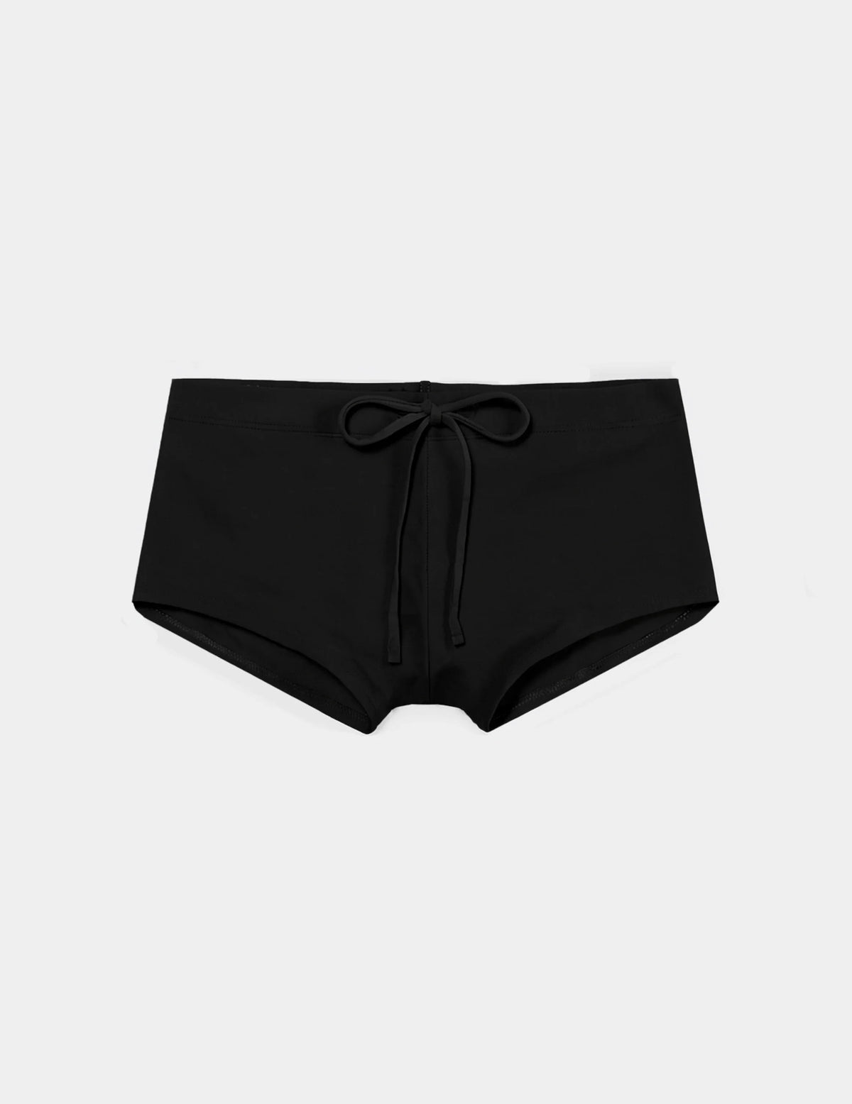 Teen Period Swim Full Coverage Hipster shown front-facing against a light gray background – Black – view 2 of 12