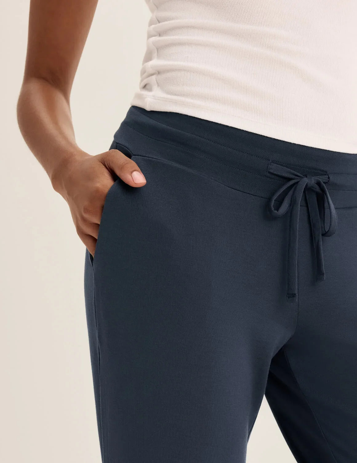Front view of model wearing the Modal Jogger highlighting the coverage and fit – Twilight Navy – view 12 of 17