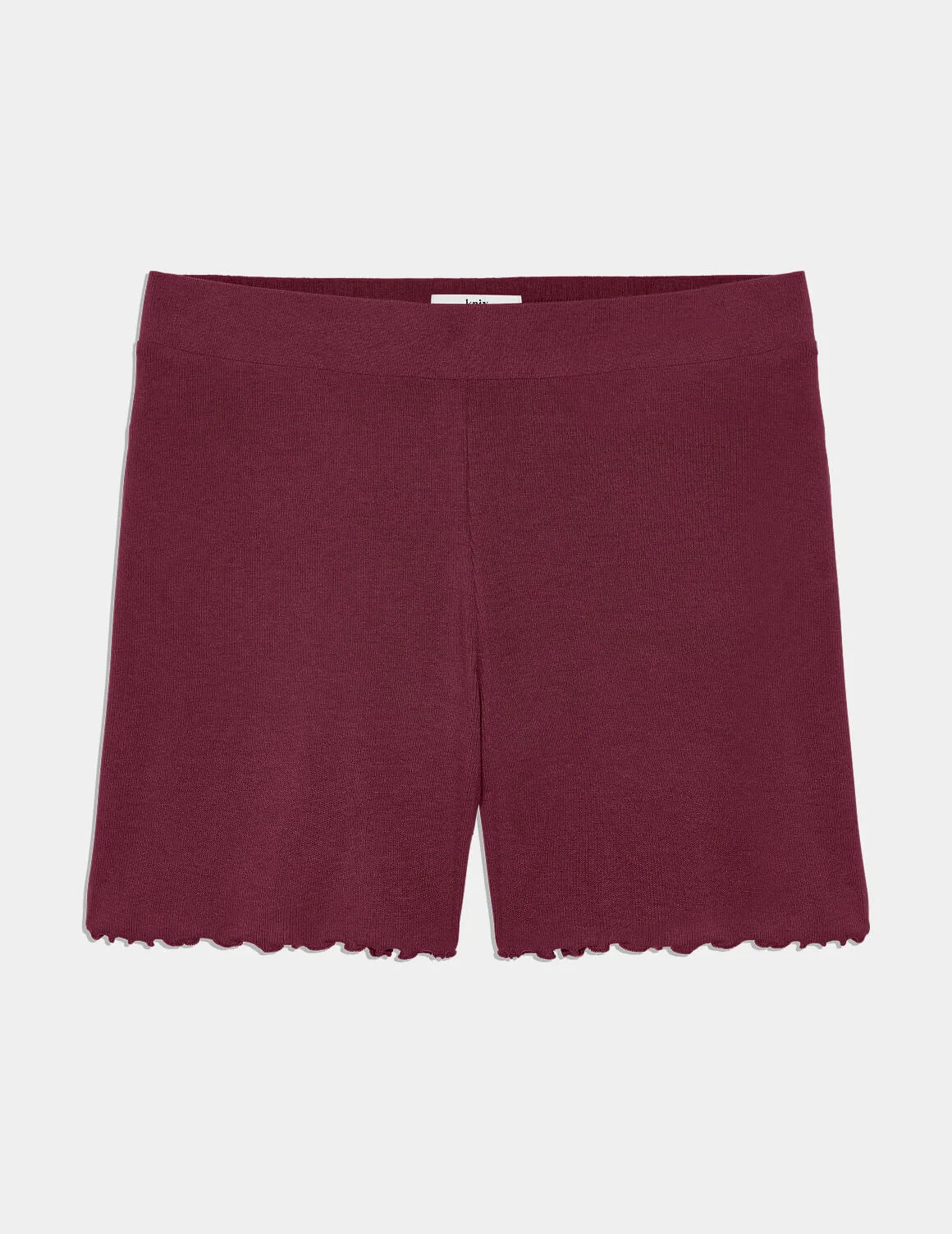 Modal Rib Short shown front-facing against a light gray background – Dark Cherry – view 6 of 16