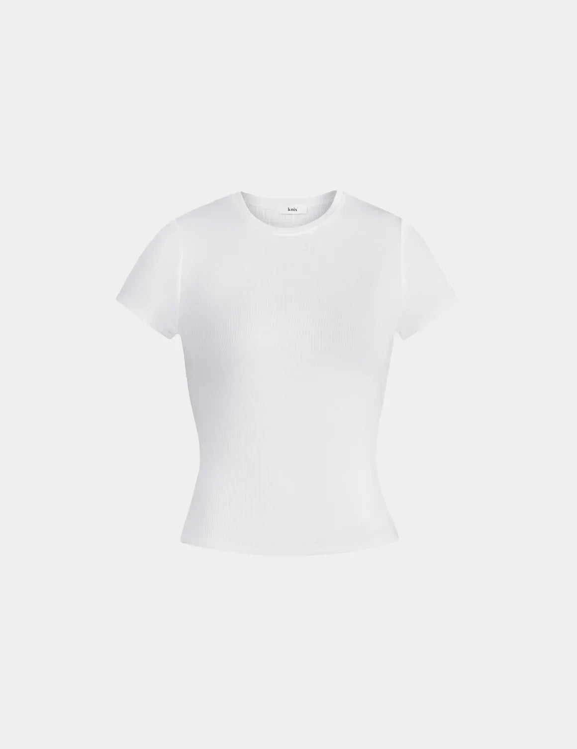 Modal Rib T-Shirt shown front-facing against a light gray background – White – view 10 of 48