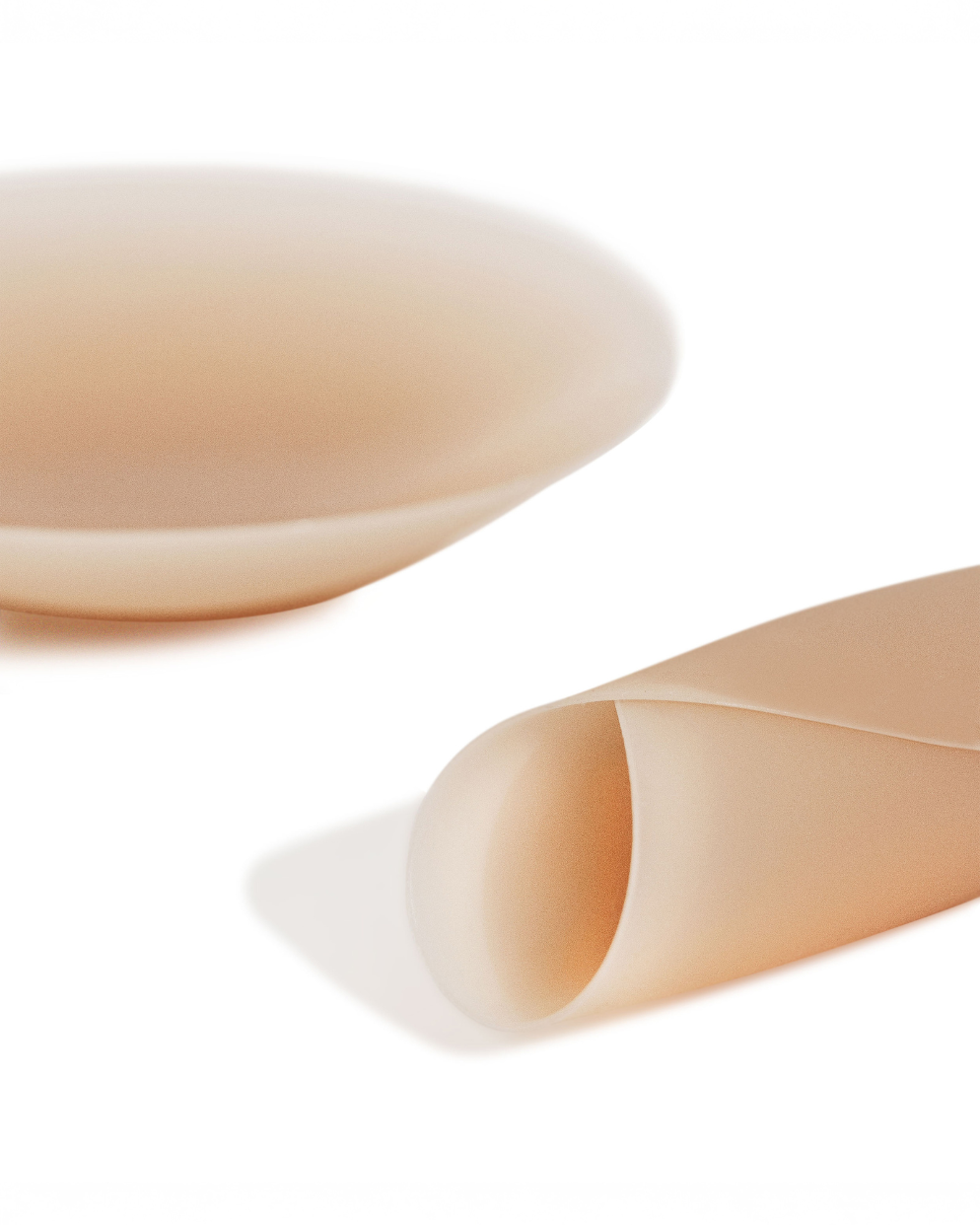 No-Show Adhesive Reusable Nipple Covers shown front-facing against a light gray background – No. 3 Buff – view 10 of 15