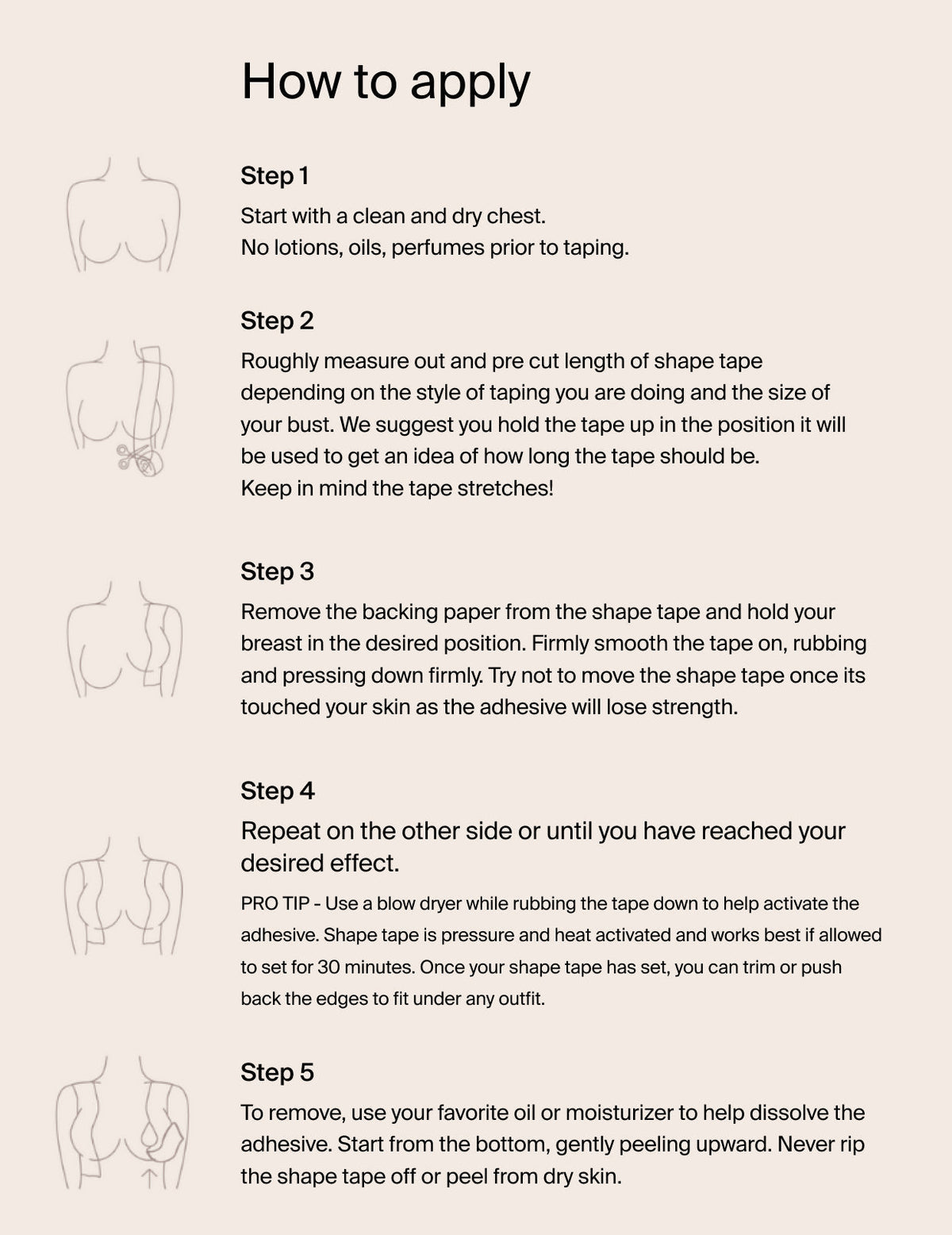 Shape Tape Adhesive Breast Tape – How to apply graphic – view 10 of 17