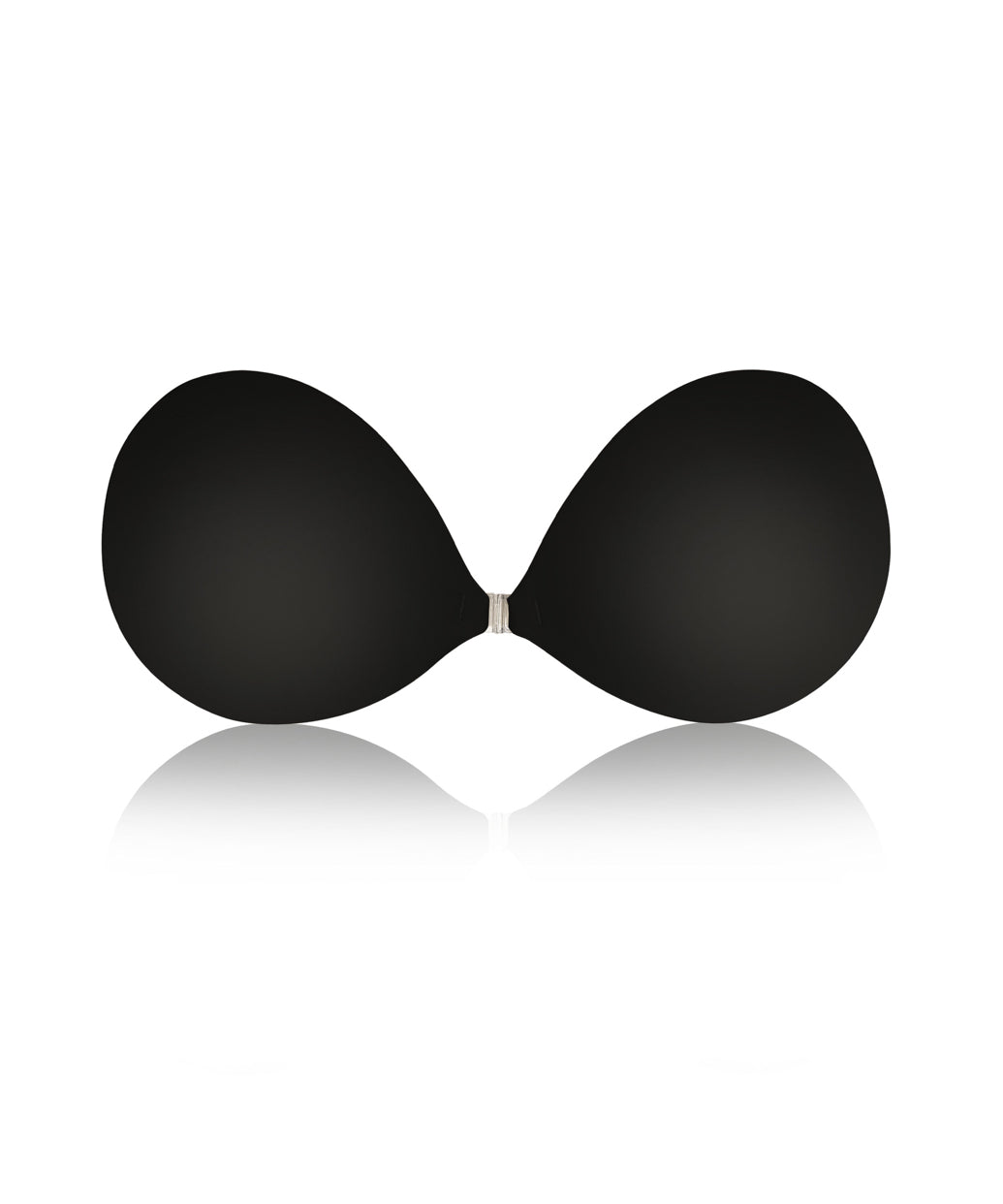 Push-Up Luxe Adhesive Reusable Bra shown front-facing against a light gray background – Black – view 7 of 11