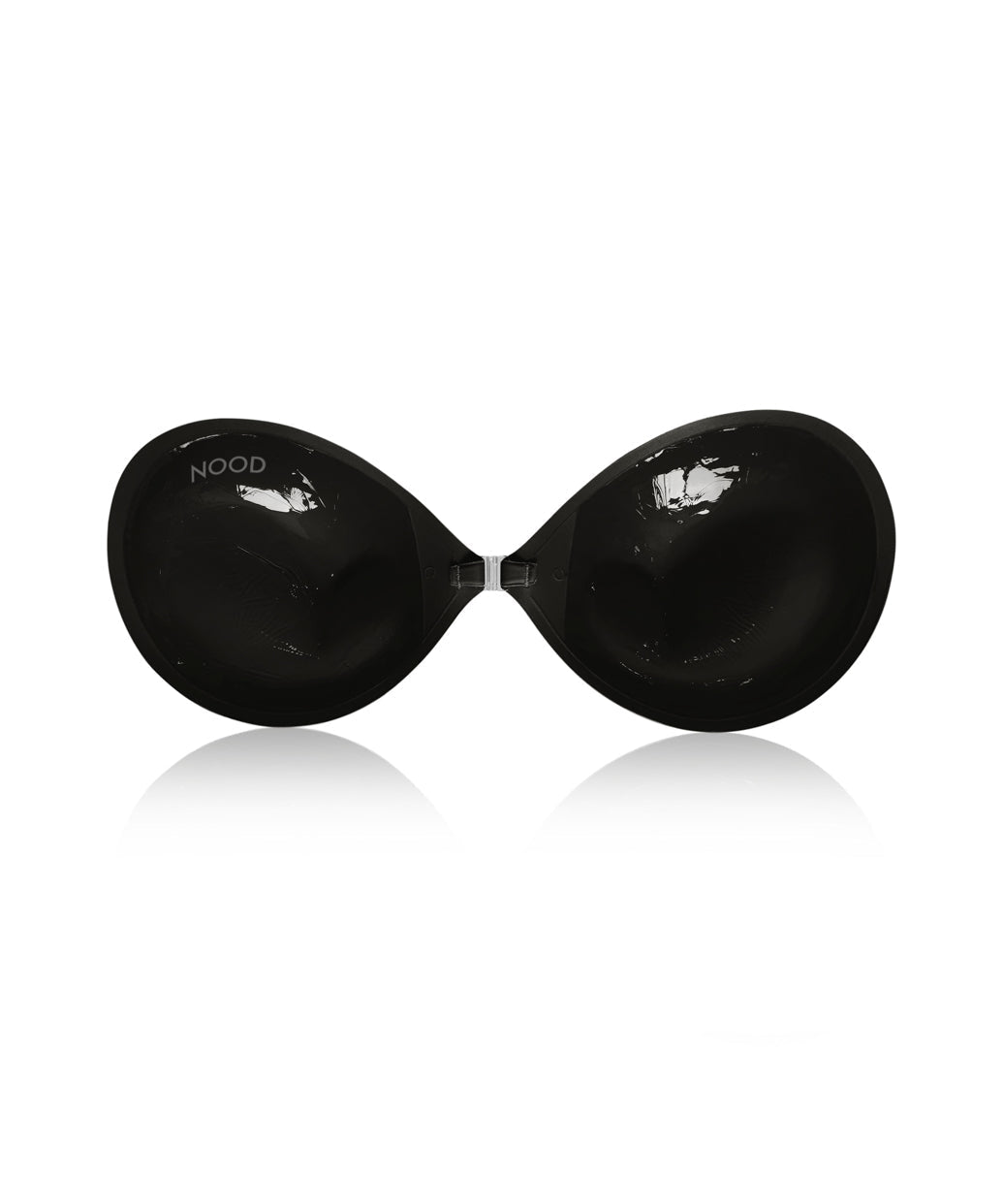 Push-Up Luxe Adhesive Reusable Bra internal adhesive side shown against a light gray background – Black – view 9 of 11