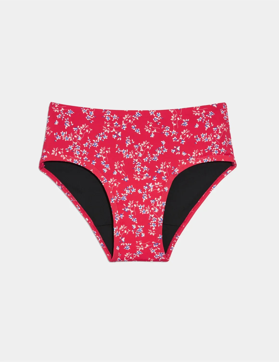 Teen Period Swim Full-Coverage Bikini Bottom shown front-facing against a light gray background – Poppy Petal – view 7 of 70