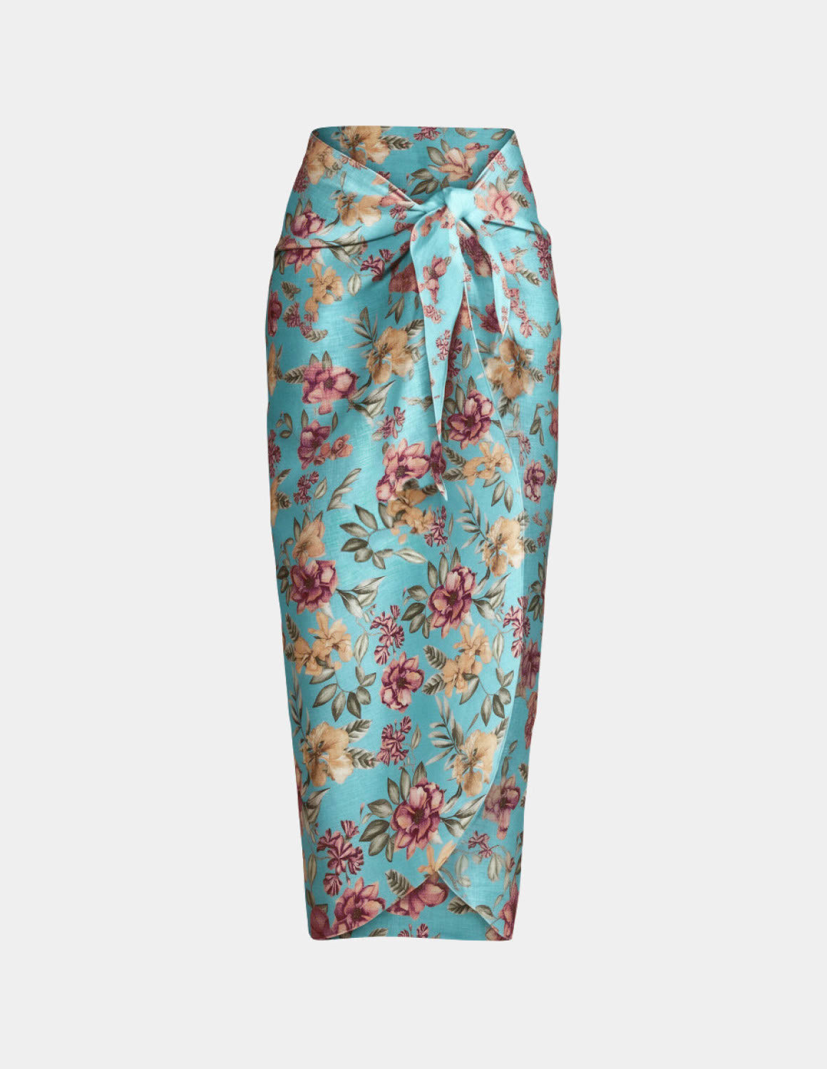 Crinkle Linen Sarong shown front-facing against a light gray background – Lotus – view 11 of 13