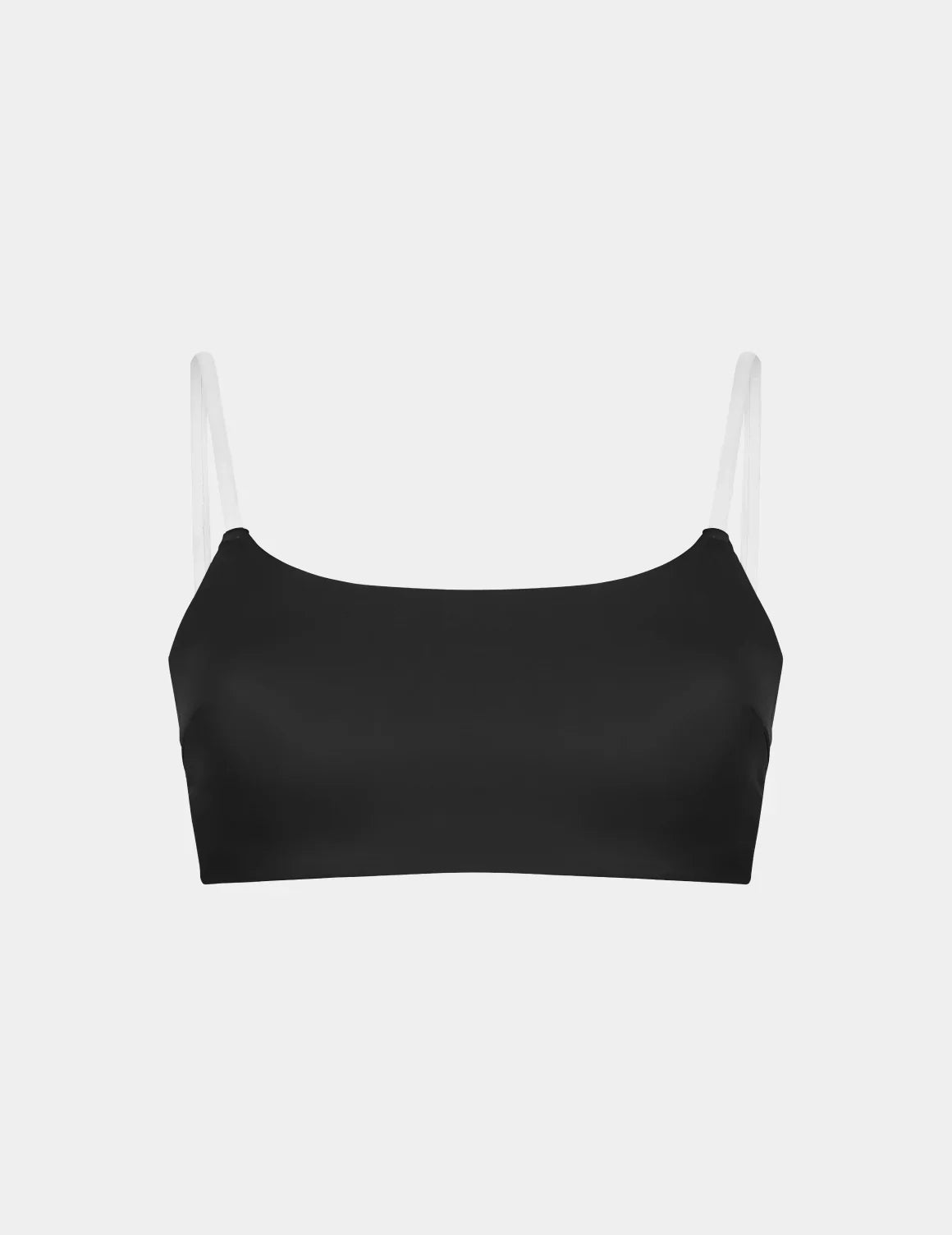 Sculpt Square Neck Bikini Top shown front-facing against a light gray background – Black/White – view 3 of 33