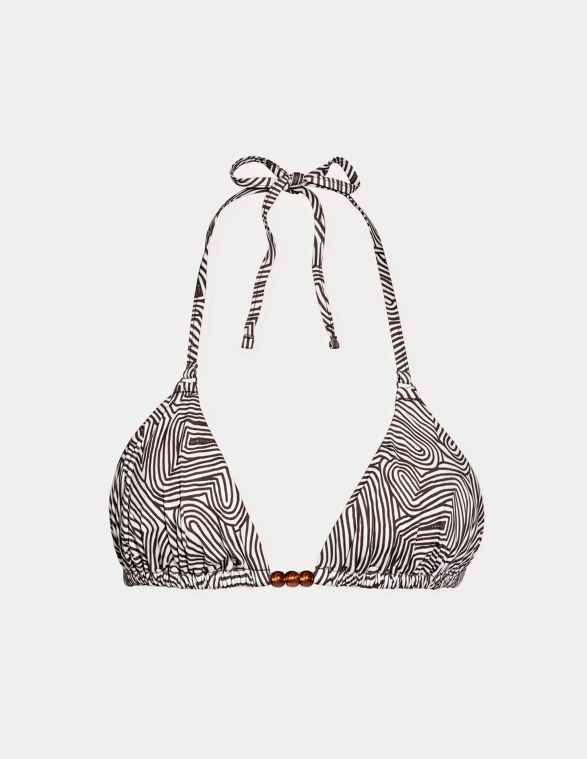 Limited-Edition Sculpt Triangle Bikini Top shown front-facing against a light gray background – Beach Fossil – view 2 of 8