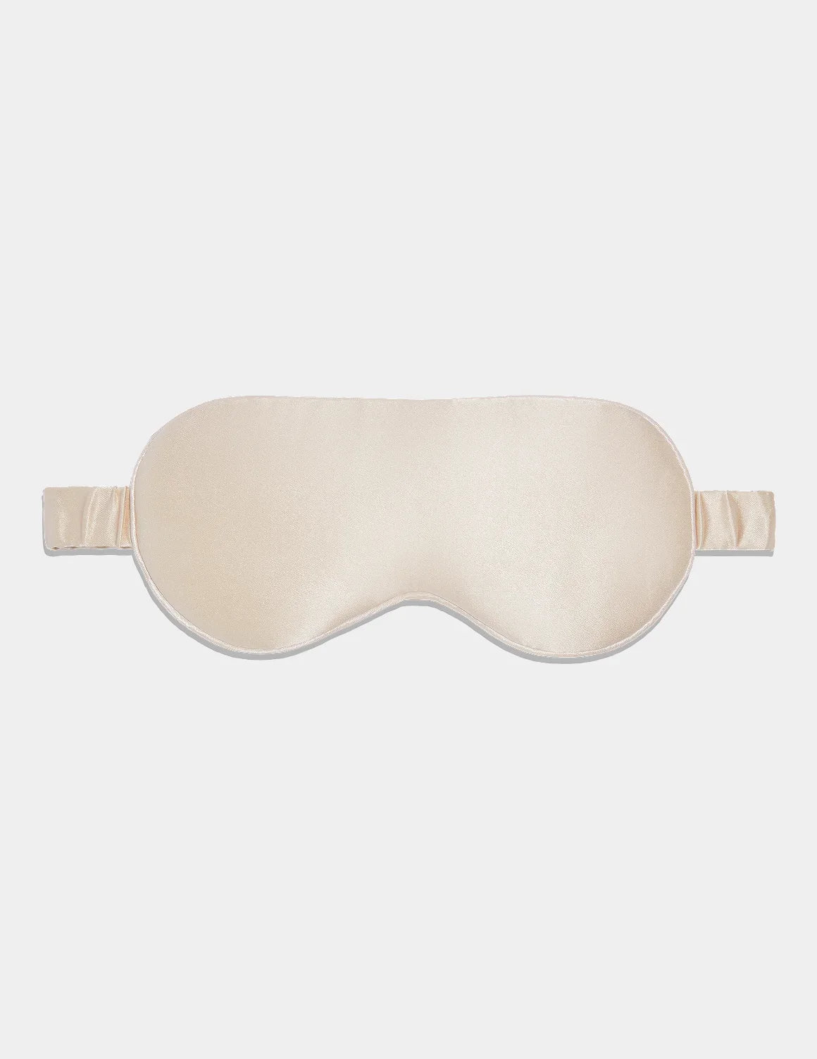 Silk Sleep Mask shown front-facing against a light gray background – Ivory – view 1 of 2