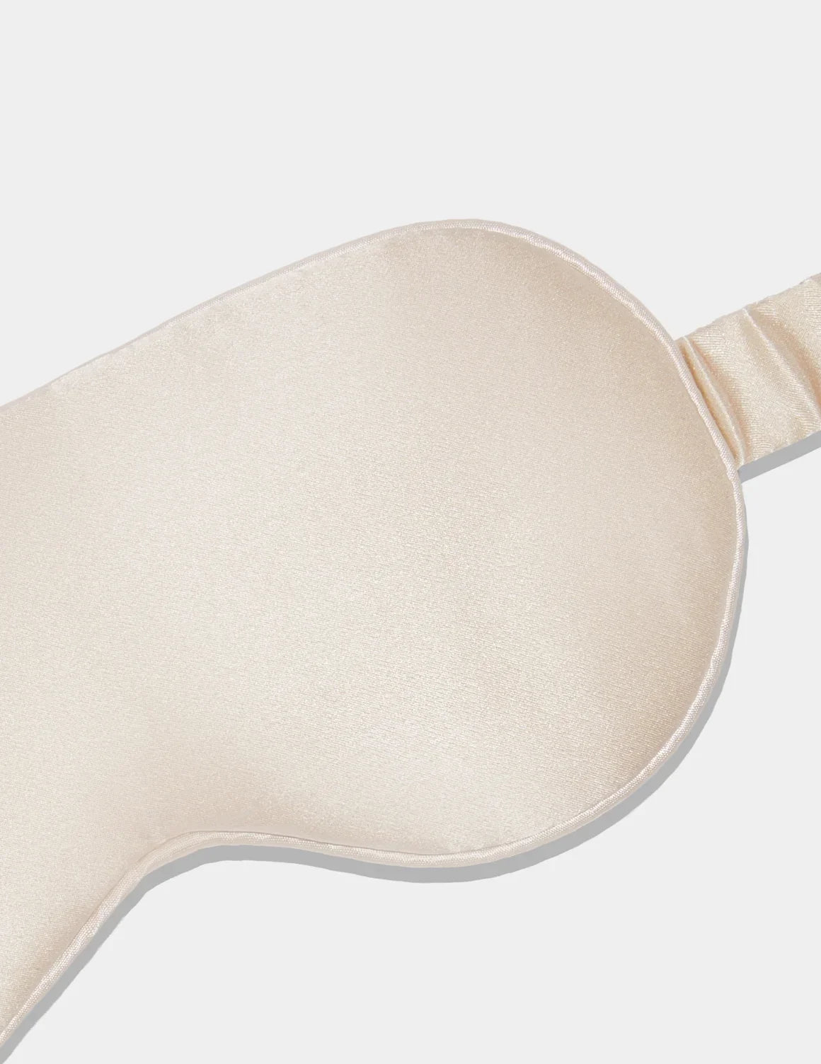 Silk Sleep Mask shown front-facing against a light gray background – Ivory – view 2 of 2