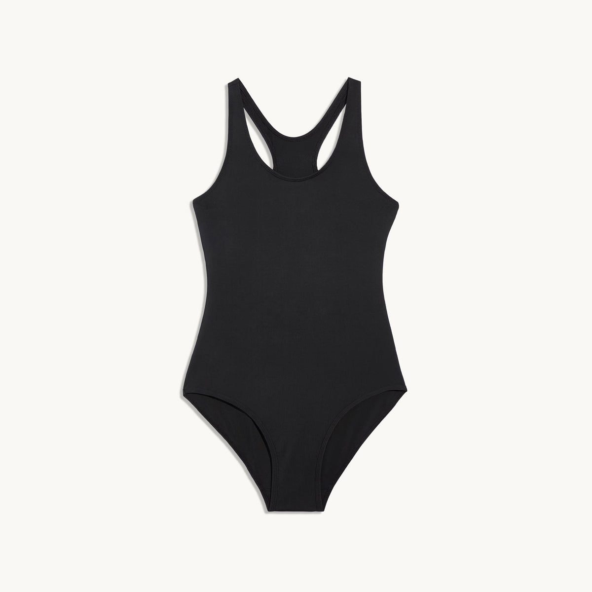 Teen Period Swim Sport One-Piece shown front-facing against a light gray background – Black – view 6 of 62