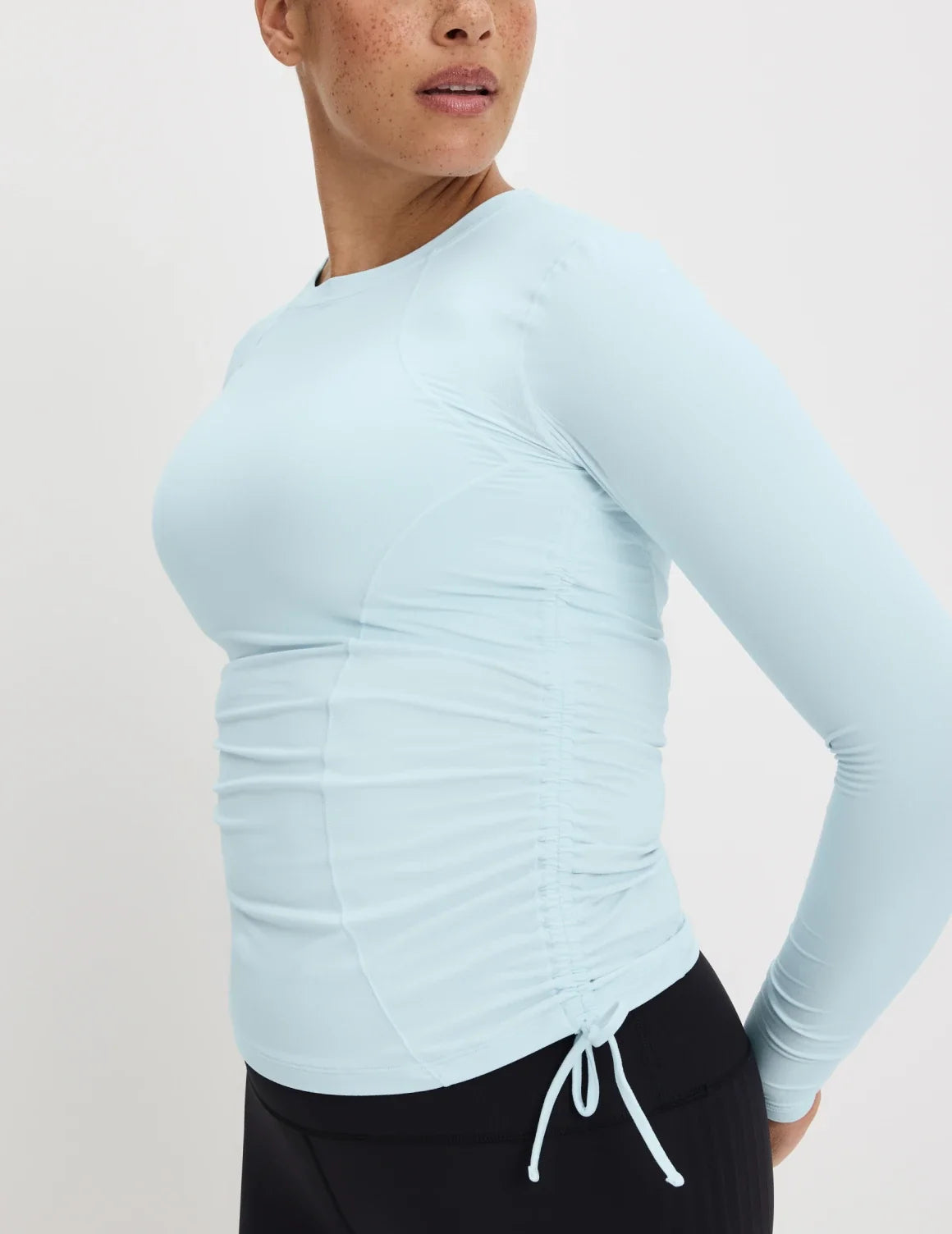 Front view of model highlighting the coverage and fit – Blue Light – view 8 of 13