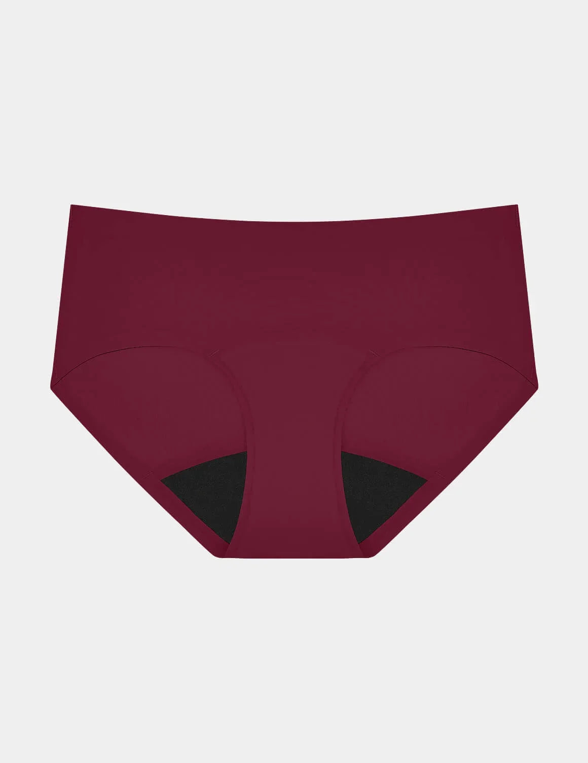 Super Leakproof® No-Show Boyshort shown front-facing against a light gray background – Dark Cherry – view 11 of 28