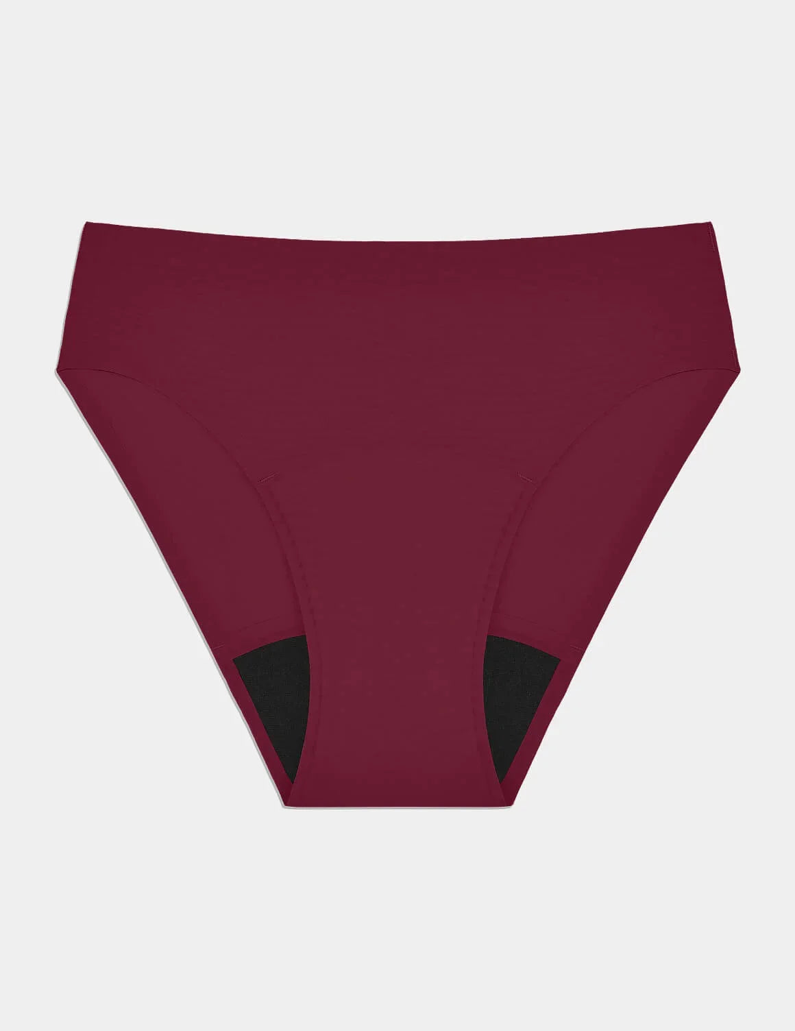 Super Leakproof® No-Show French Cut shown front-facing against a light gray background – Dark Cherry – view 11 of 27