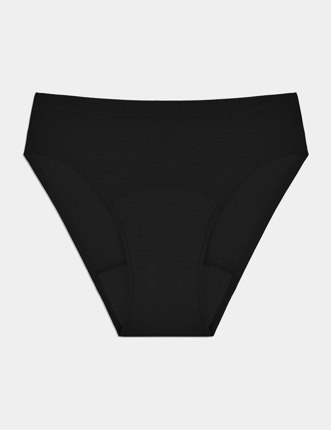 Super Leakproof® No-Show French Cut shown front-facing against a light gray background – Black – view 2 of 27