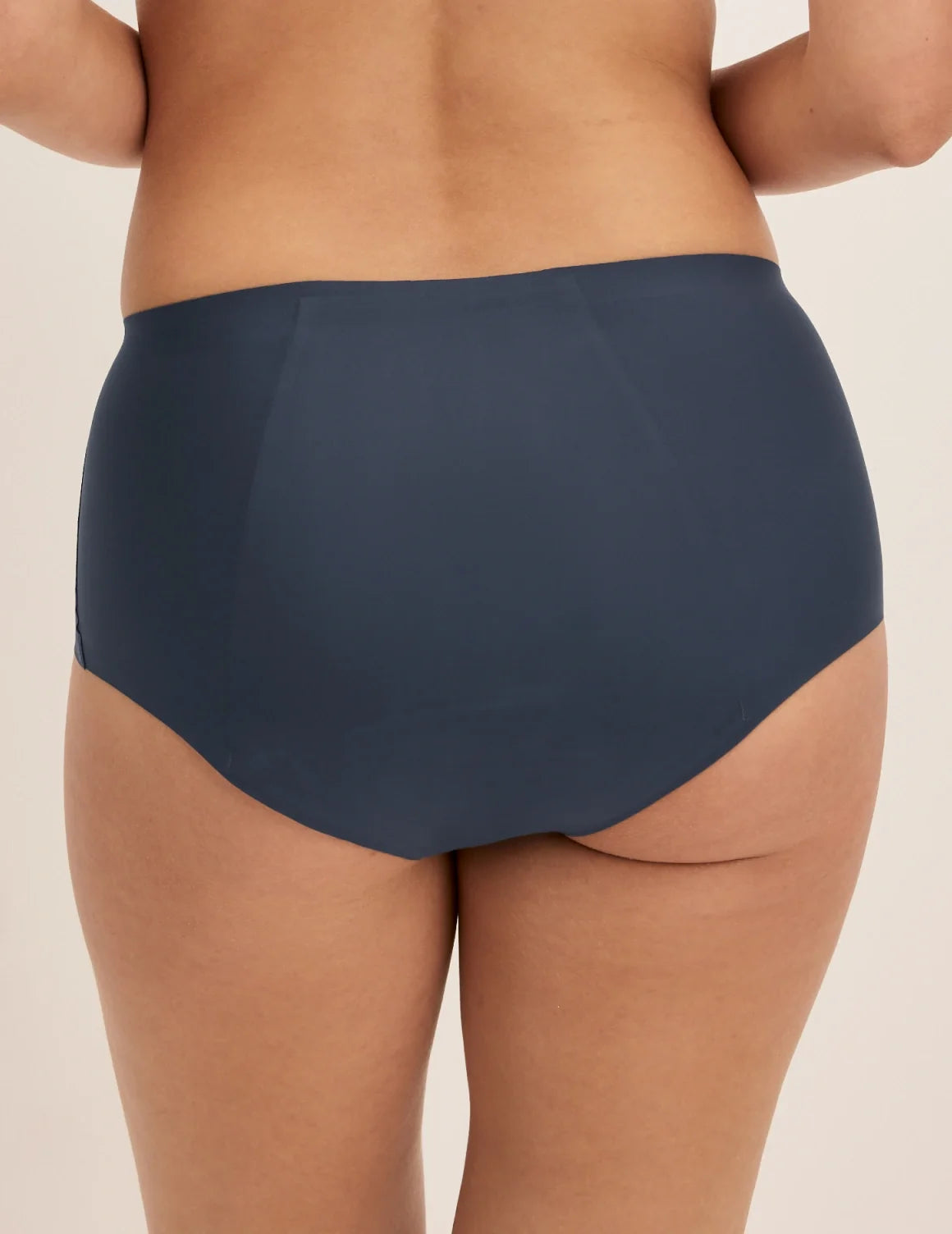 Back view of model wearing the SuperPlus Leakproof® No-Show Boybrief highlighting the coverage and smooth fit – Twilight Navy – view 9 of 17