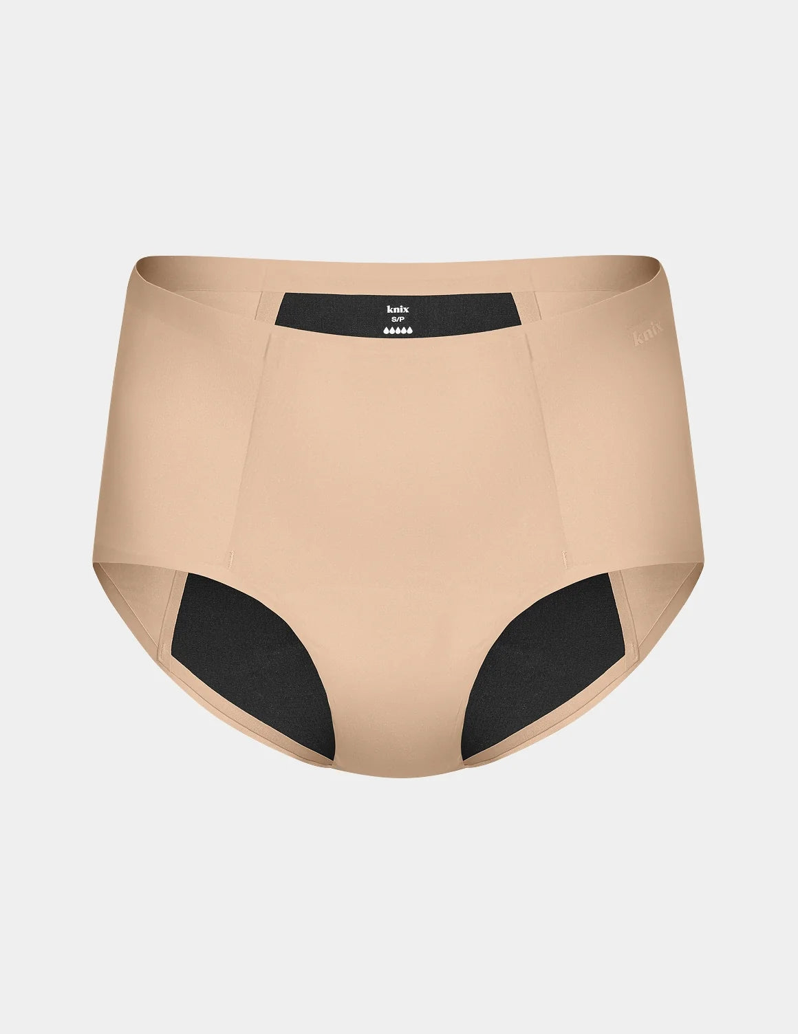 SuperPlus Leakproof® No-Show Boybrief shown front-facing against a light gray background – Warm Sand – view 11 of 17