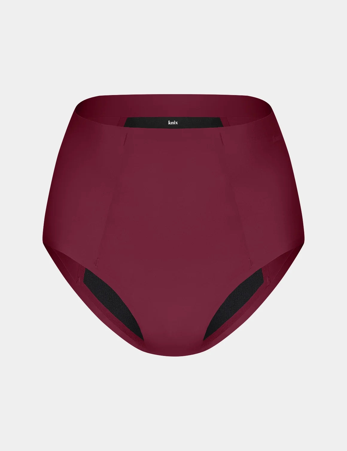 SuperPlus Leakproof® No-Show High Rise shown front-facing against a light gray background – Dark Cherry – view 5 of 21