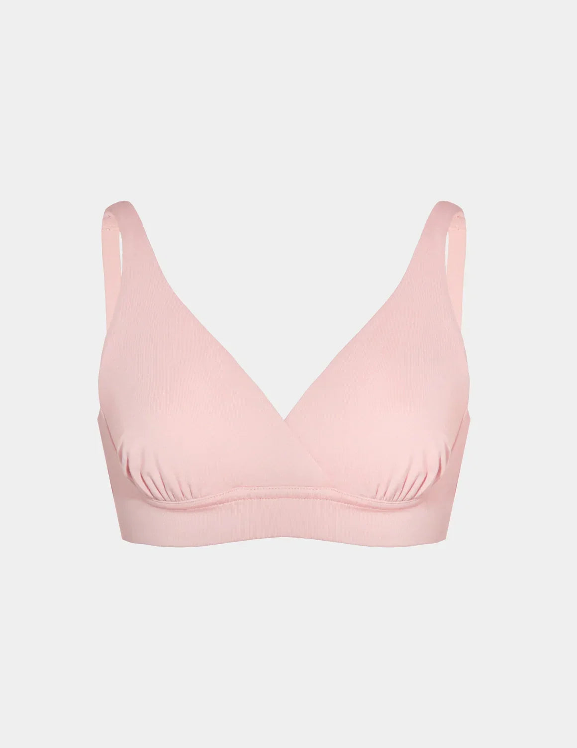View of SweetDreams Nursing Bra shown front-facing against a light gray background – Rose Water – view 4 of 11