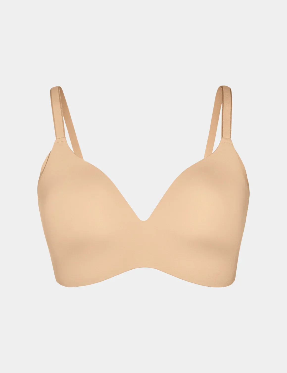 View of WingWoman Contour Bra shown front-facing against a light gray background – Warm Sand – view 8 of 26