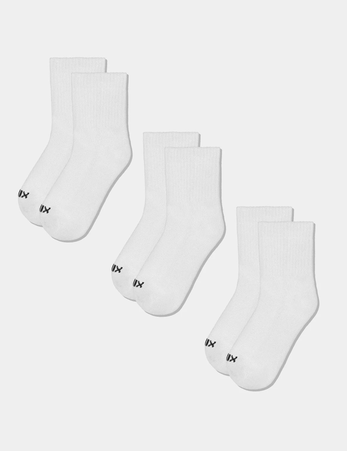 365 Ankle Socks 3-Pack shown front-facing against a light gray background – White – view 6 of 6
