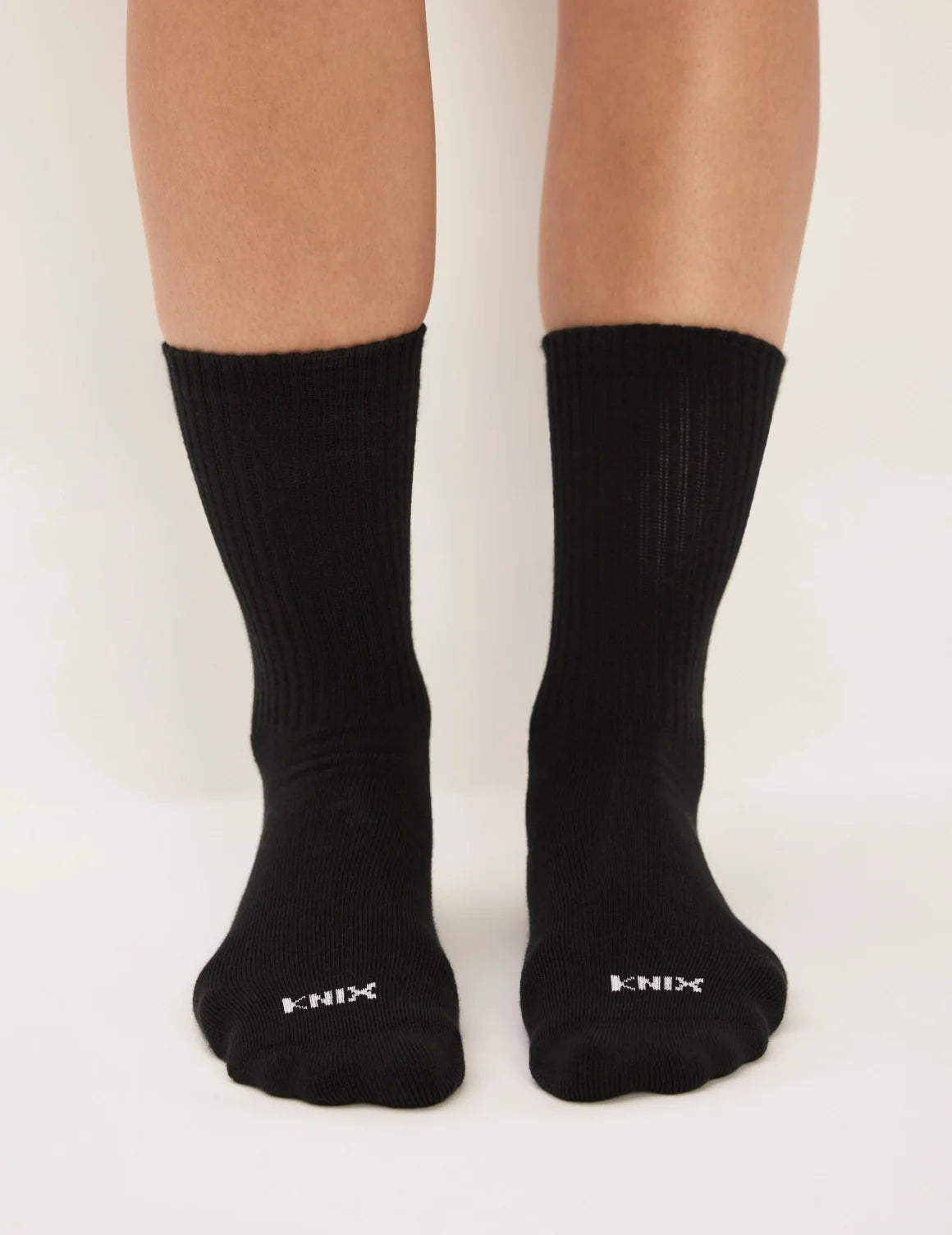View of model wearing the 365 Crew Socks – Black – view 1 of 6