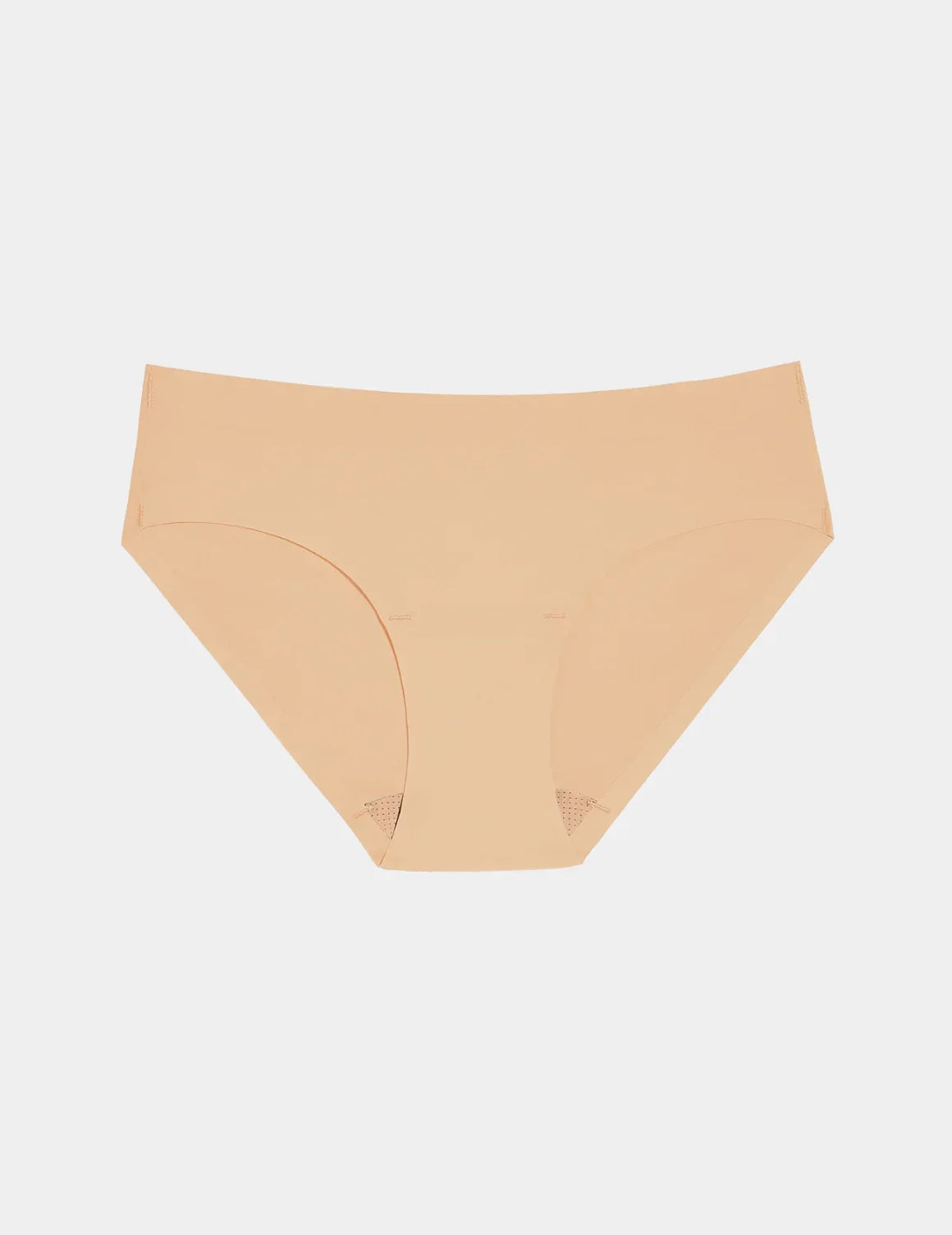 Essential No-Show Bikini shown front-facing against a light gray background – Warm Sand – view 11 of 31