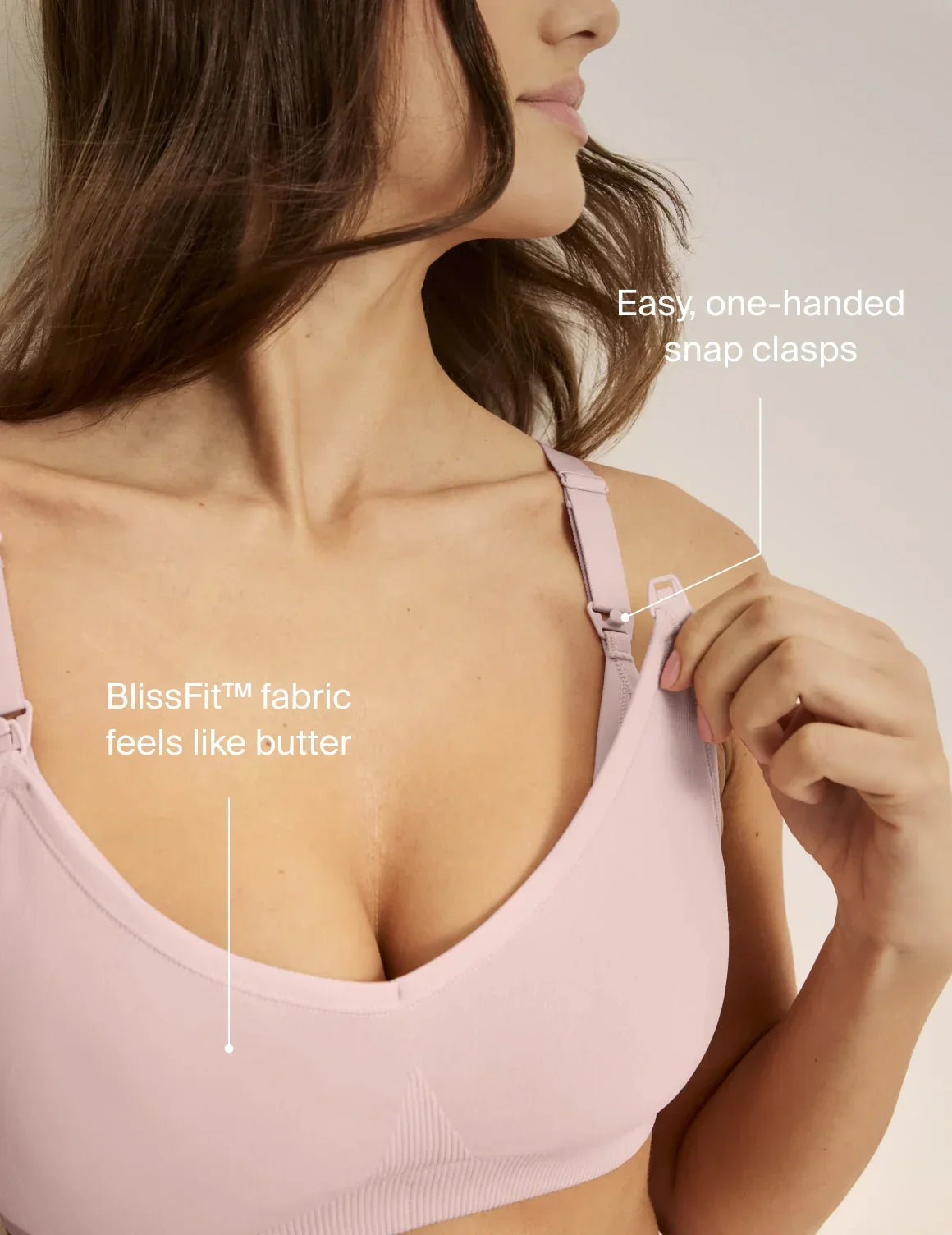 Easy, one-handed snap clasps. BlissFit™ fabric feels like butter – view 11 of 13