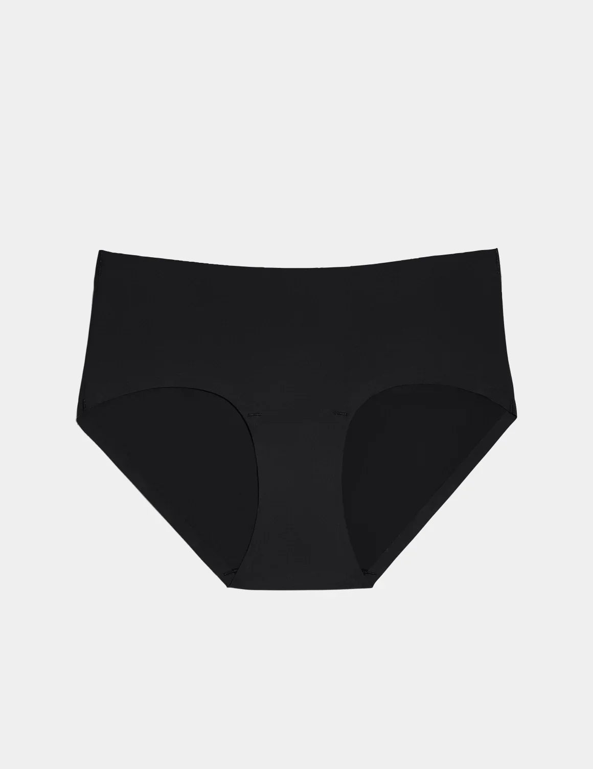 Essential No-Show Bikini shown front-facing against a light gray background – Black – view 6 of 27