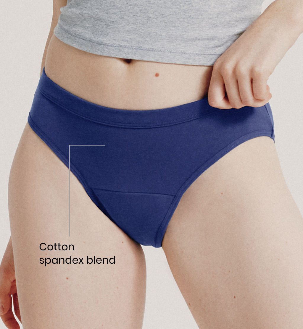 Teen Leakproof Cotton Bikini – On image text: Cotton spandex blend – view 11 of 11